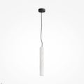 Suspension cylindre fin blanc Ravel