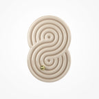 Applique murale en métal beige à ondulations Oriane