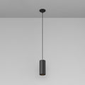 Spot suspendu cylindrique en aluminium noir Solis