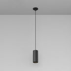 Spot suspendu cylindrique en aluminium noir Solis