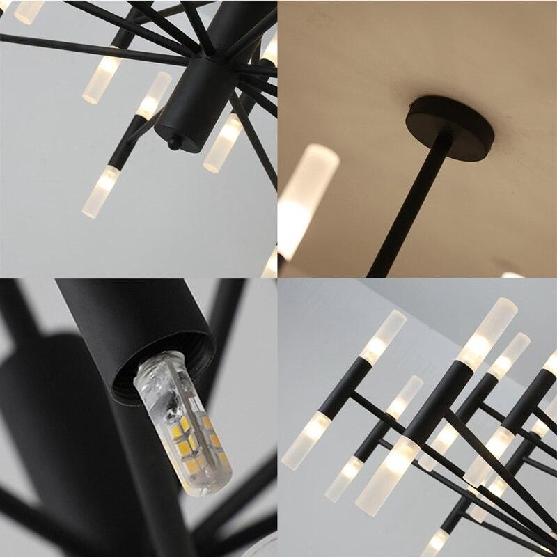 Plafonnier couronne noire à bougies lumineuses Veillée – vue 4