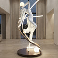 Lampadaire sculpture danseuse blanche au ruban Gavotte – mise en situation (visuel d’ambiance)