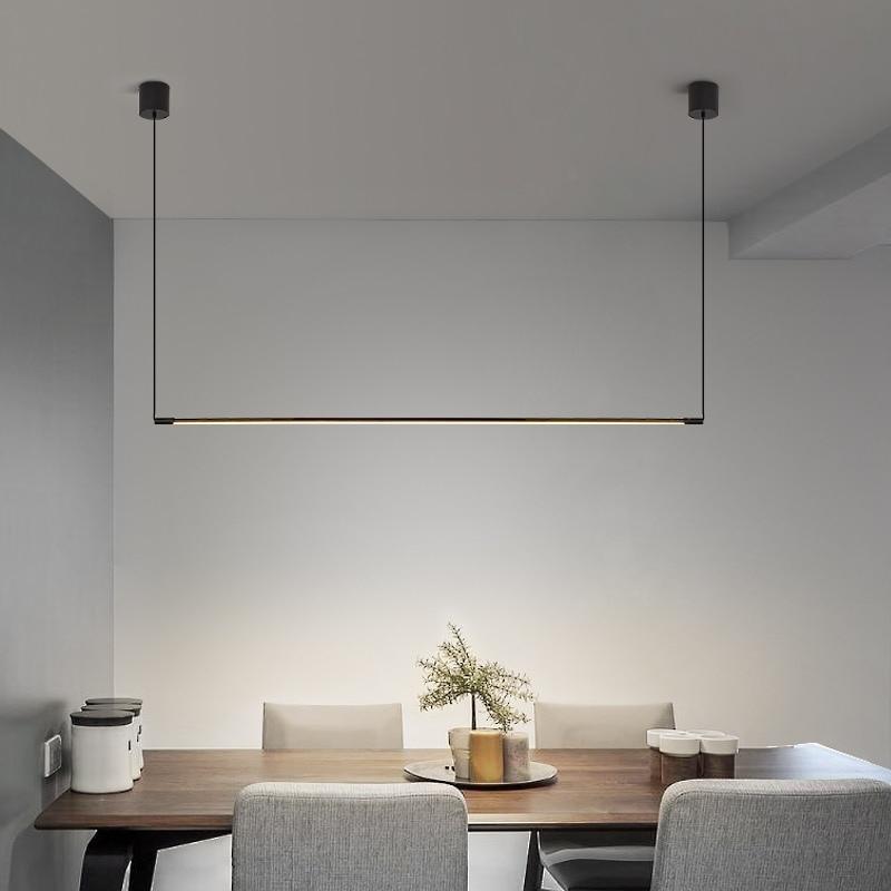 Suspension barre fine noire réglable Trait
