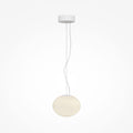 Suspension globe en métal blanc sur câble Ferro
