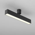 Spot linéaire en aluminium noir à diffuseur blanc Vesta