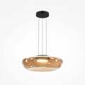 Suspension grand diamètre en métal noir à trois câbles Voga