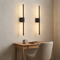 Applique murale tige noire sans fil rechargeable Chevron – mise en situation (visuel d’ambiance)