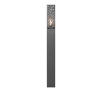 Lampadaire d'extérieur en acier inoxydable et verre clair Bronzia – vue 4