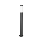 Lampadaire d'extérieur cylindre noir mat en acier inoxydable Ferrano – vue 6