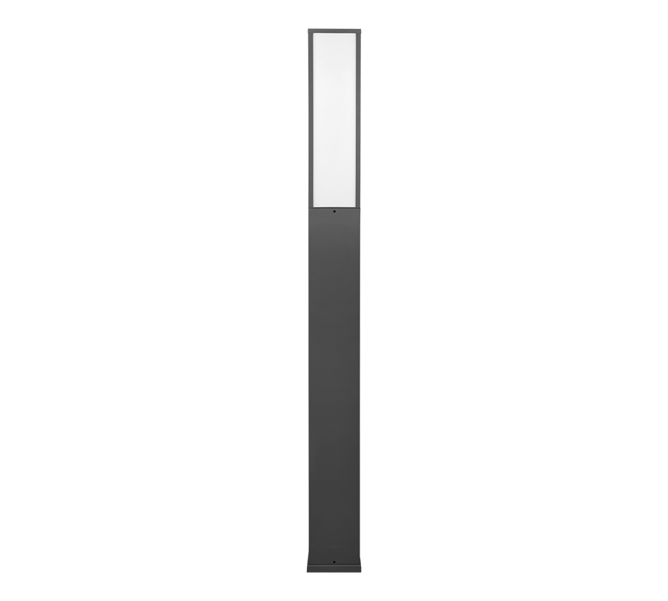 Lampadaire d'extérieur anthracite à diffuseur blanc Roccia – vue 11