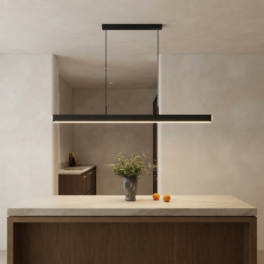 Lustre linéaire barre noire Équateur
