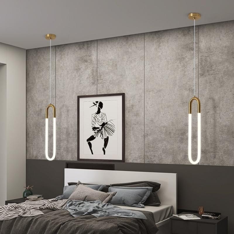 Suspension ampoule en U et pavillon rond Voussure