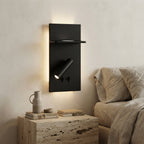 Applique murale orientable noire rétroéclairée Carnet – mise en situation (visuel d’ambiance)