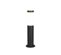 Lampadaire d'extérieur cylindre noir mat en acier inoxydable Ferrano – vue 3