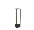 Lampadaire d'extérieur anthracite à diffuseur blanc Roccia – vue 2