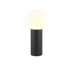 Lampadaire d'extérieur globe en verre opale Opalia – vue 3