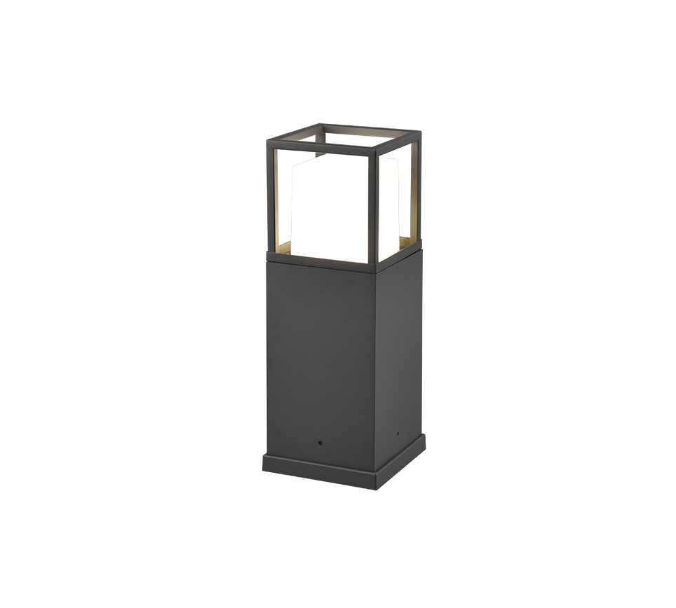 Borne d'extérieur LED en métal anthracite à relier en série Cantera – vue 3