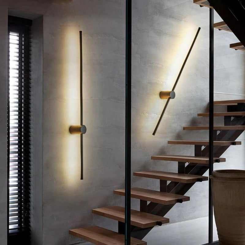 Applique murale ligne fine noire Nervure, finition noire – vue 5