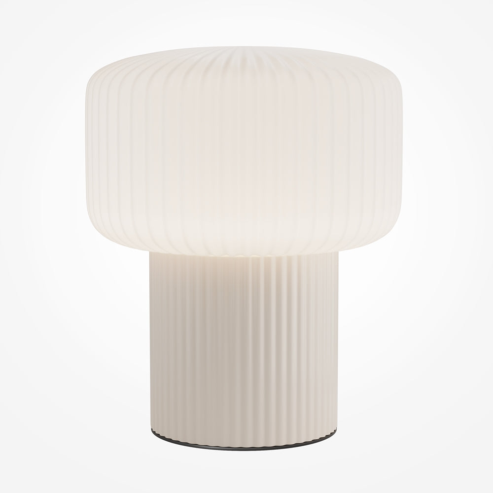 Lampe à poser champignon en céramique beige Dorado