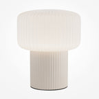 Lampe à poser champignon en céramique beige Dorado