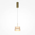 Suspension petite cloche striée en métal finition bronze Verve