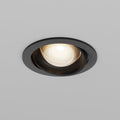 Spot encastrable rond orientable en aluminium noir Riva