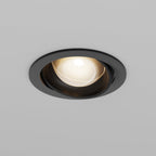Spot encastrable rond orientable en aluminium noir Riva