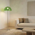 Lampadaire champignon vert translucide Fougère – mise en situation (visuel d’ambiance)