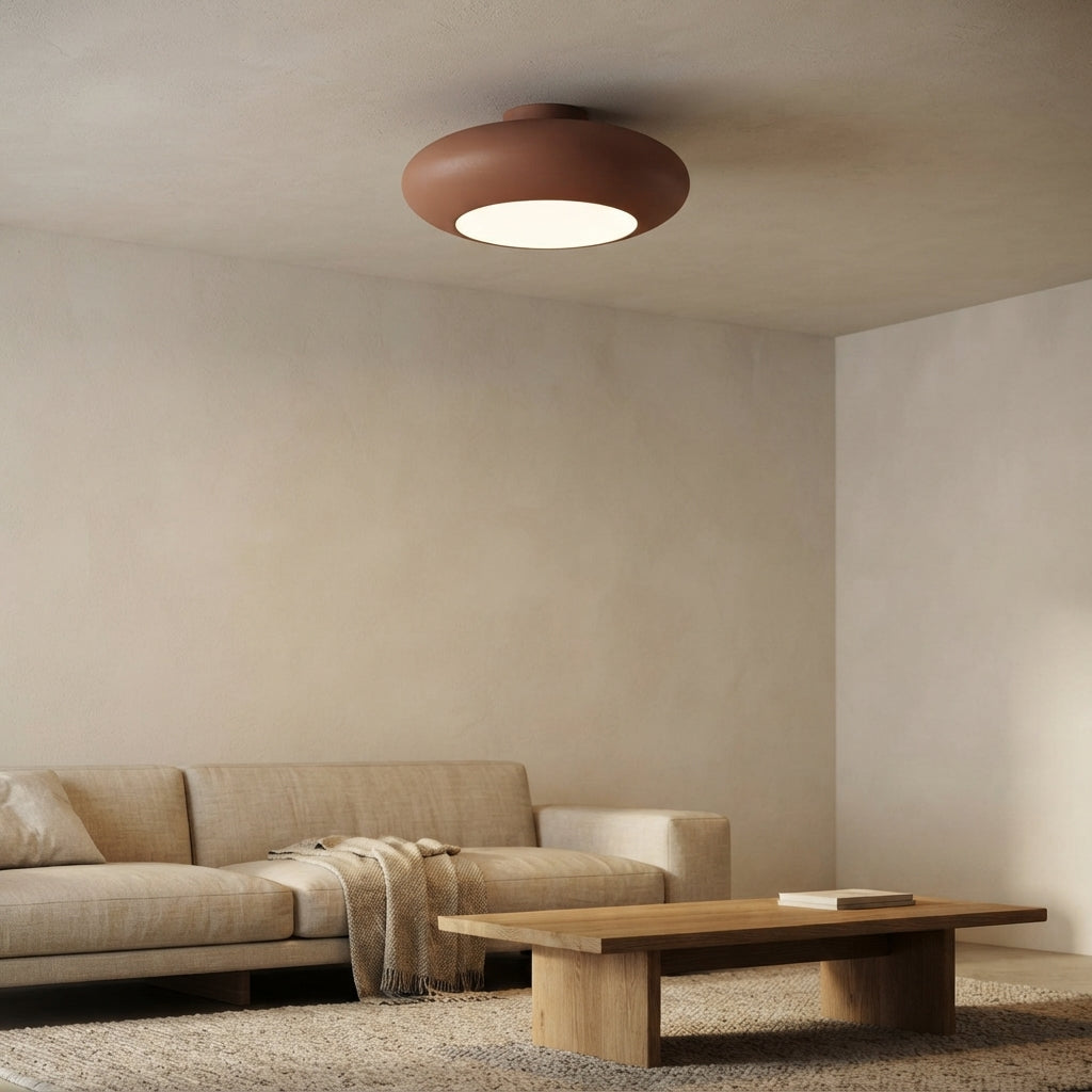 Plafonnier soucoupe en aluminium cuivré Renzo