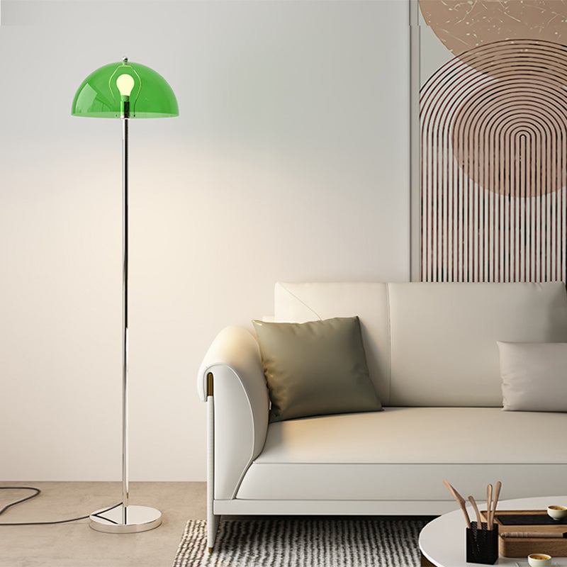 Lampadaire champignon vert translucide Fougère