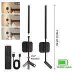 Applique murale tige noire à liseuse sans fil rechargeable Baguette