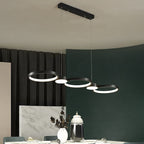 Lustre cerceaux lumineux noirs superposés Ricochet – vue 4