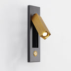 Applique murale orientable noire spot doré pivotant Bascule