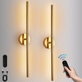Applique murale linéaire dorée sans fil rechargeable Clairon