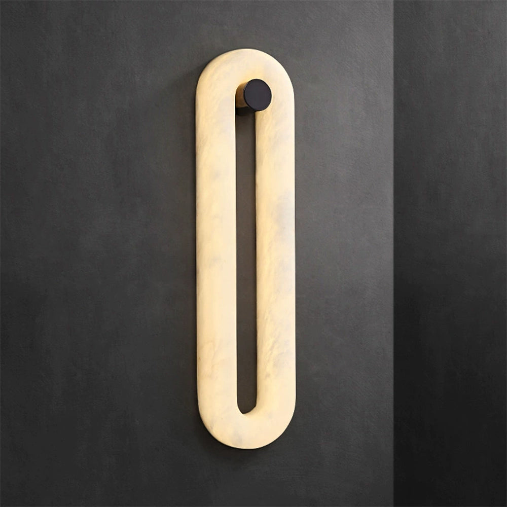Applique murale goutte en albâtre Anneau
