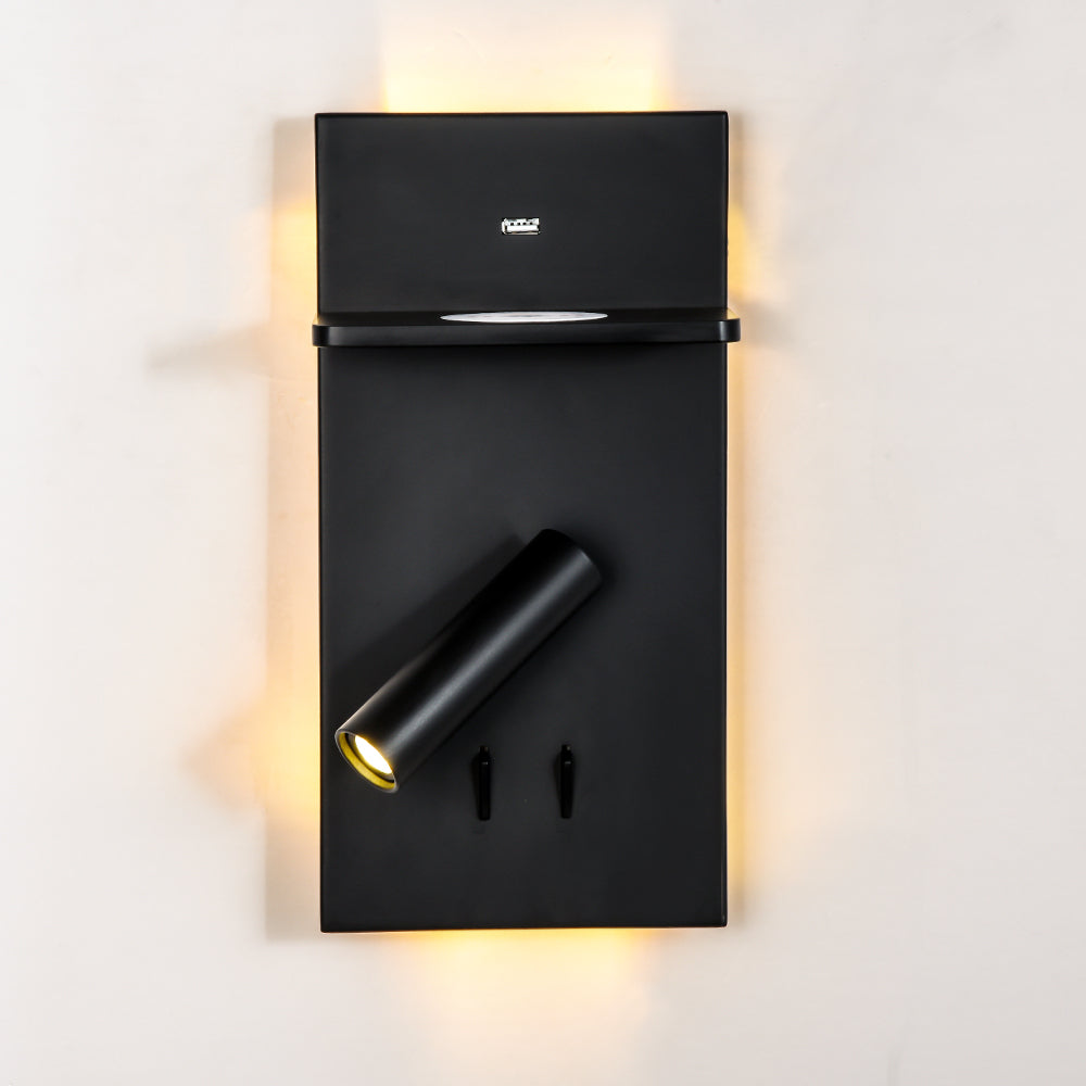 Applique murale orientable noire rétroéclairée Carnet