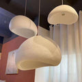 Suspension forme organique blanche texturée Estran