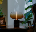 Lampe à poser sans fil rechargeable dôme ambré dégradé Estuaire