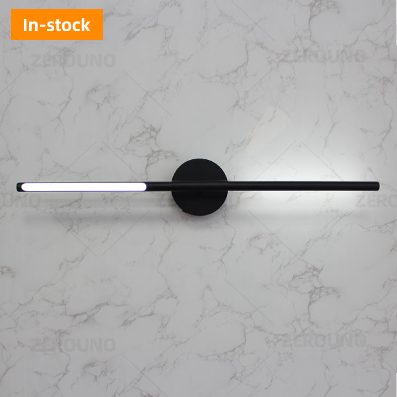 Applique murale horizontale noire sans fil rechargeable Aquilon