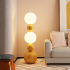 Lampadaire boule en verre à sphères empilées Enfilade
