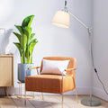 Lampadaire orientable articulé abat-jour blanc Équerre