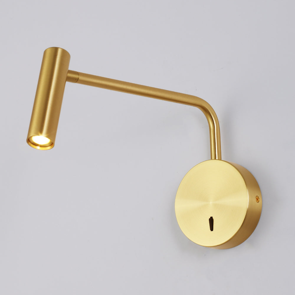 Applique murale orientable dorée bras en équerre Chevalet