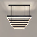 Suspension rectangulaire trois cadres étagés noirs Gradin