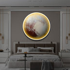 Applique murale lune ronde teintes ocre Austral