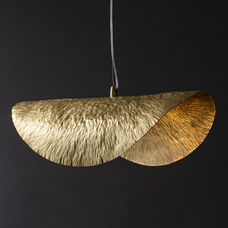 Suspension feuille de lotus dorée Sépale – vue 3
