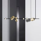 Lustre tige noire et douilles chromées Solive