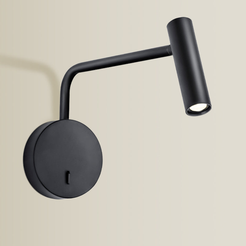 Applique murale orientable noire bras en équerre Coudée