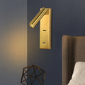 Applique murale dorée spot cylindrique Carat