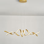 Lustre deux brins lumineux dorés enlacés Torsade – vue 3
