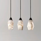 Suspension en albâtre forme taillée Diamant